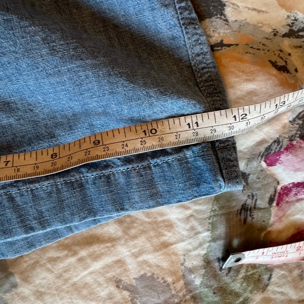 L.L. Bean Lake Washed Pull On Chambray Wide Leg Pant 26W - Picture 5 of 6